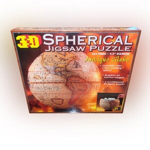 Spherical Jigsaw Puzzle - Antique Globe Design